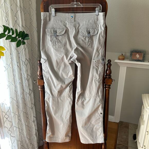 KUHL Legendary Womens Gray Cargo Convertible Roll Up Hiking Pants Size 12 - Picture 6 of 11